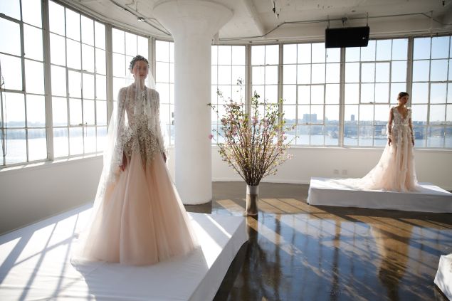 Two looks from Marchesa's Spring/Summer 2017 Bridal collection.