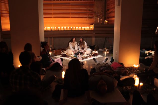 Sound meditation at Alchemist's Kitchen