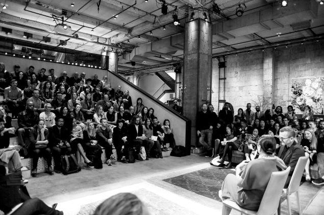 The packed NeueHouse room