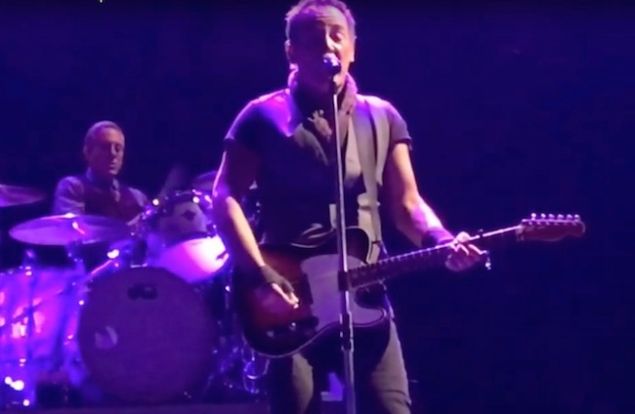Bruce Springsteen covering 'Purple Rain' during Barclay's concert in Brooklyn