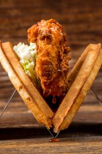 Bruxie specializes in chicken-and-waffle sandwiches.