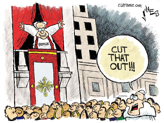 Bernie's Vatican Detour.