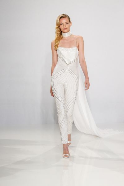 A bridal jumpsui