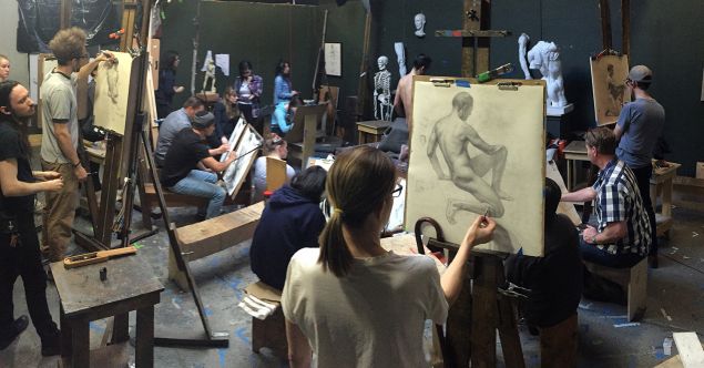 A figure structure class at GCA.