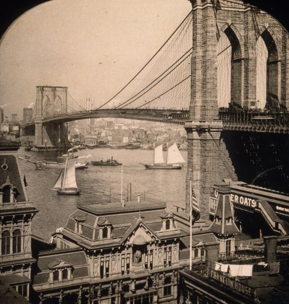 Brooklyn Bridge in New York.