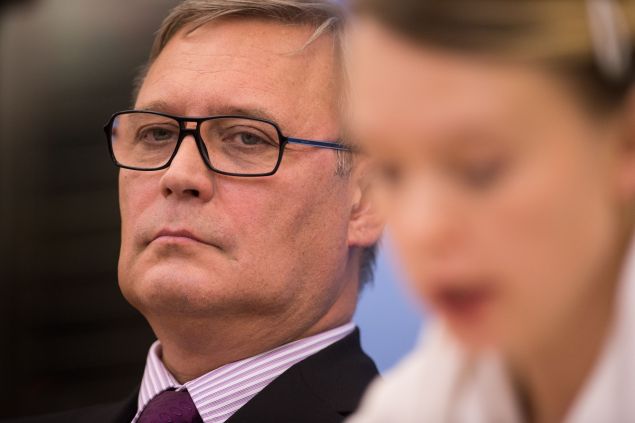 Former Russian prime minister Mikhail Kasyanov attends the "Prospects for Russia after Putin" debate in the Houses of Parliament, central London on November 18, 2014. The event saw political activists, journalists and politicians discussing the state of Russia under Putin's control and the effects that his policies are having on the world.