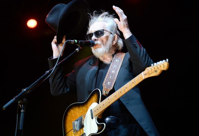 Musician Merle Haggard performs onstage during day one of 2015 Stagecoach, California's Country Music Festival, at The Empire Polo Club on April 24, 2015 in Indio, California.