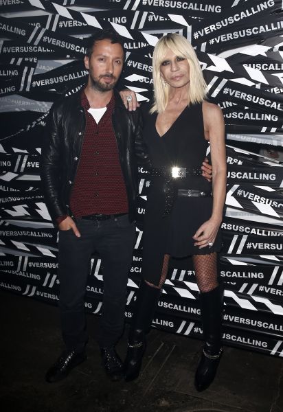 Anthony Vaccarello with Donatella Versace