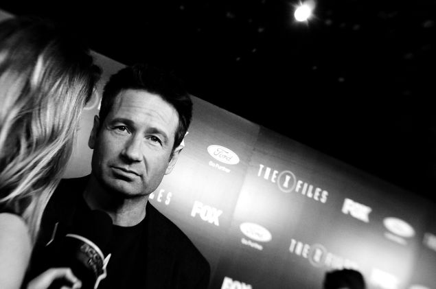 David Duchovny attends "The X-Files" Fox premiere at California Science Center on January 12, 2016 in Los Angeles, California.
