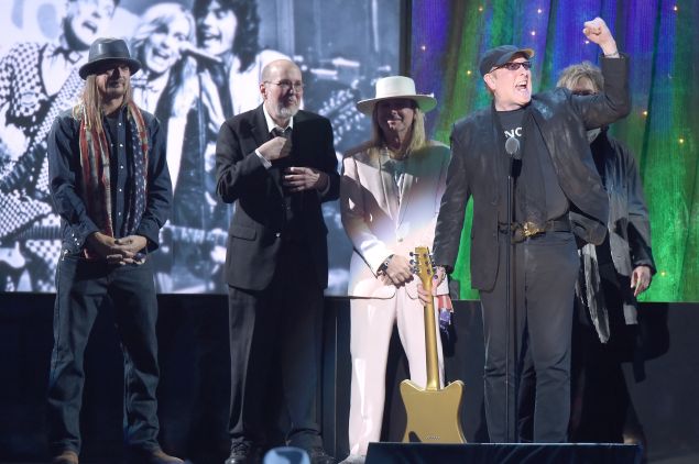 Inductee Rick Nielsen of Cheap Trick speaks onstage at the 31st Annual Rock And Roll Hall Of Fame Induction Ceremony at Barclays Center of Brooklyn on April 8, 2016 in New York City.
