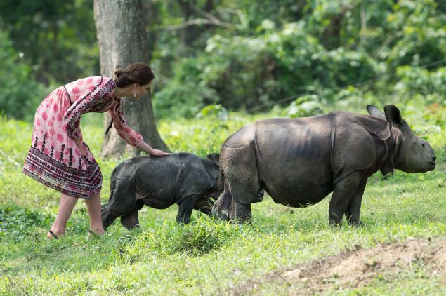 Catherine, Duchess of Cambridge visits the Centre for Wildlife Rehabilitation and Conservation, at Kaziranga National Park on April 13, 2016 in Guwahati, India. The Duke and Duchess of Cambridge are on a week-long tour of India and Bhutan taking in Mumbai, Delhi, Assam, Bhutan and Agra.