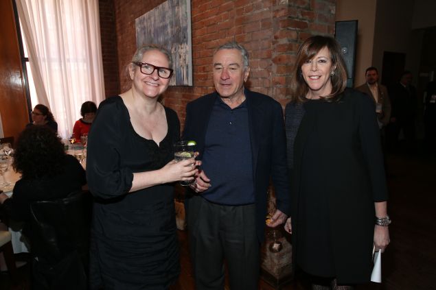 NEW YORK, NY - APRIL 13: Jane Rosenthal (R) and Robert De Niro attend the Programmers' Lunch during 2016 Tribeca Film Festival at Thalassa on April 13, 2016 in New York City. (Photo by Rob Kim/Getty Images for Tribeca Film Festival)