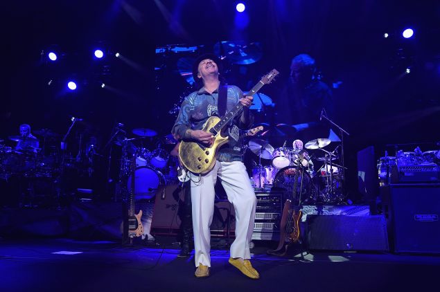 NEW YORK, NY - APRIL 13: Carlos Santana performs at Madison Square Garden on April 13, 2016 in New York City.