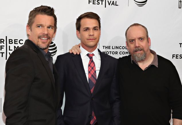 Ethan Hawke, Johnny Simmons and Paul Giamatti attend The Phenom Premiere during the 2016 Tribeca Film Festival.