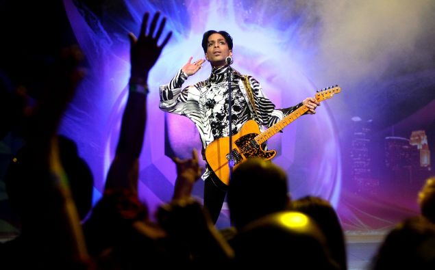 LOS ANGELES, CA - MARCH 28: ***EXCLUSIVE*** Musician Prince performs his first of three shows onstage during "One Night... Three Venues" hosted by Prince and Lotusflow3r.com held at NOKIA Theatre L.A. LIVE on March 28, 2009 in Los Angeles, California. 
