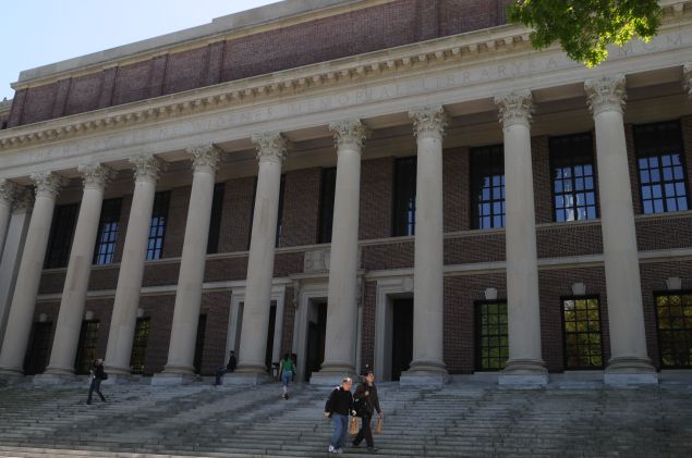 People walk outside the Widener Library in Harvard Yard on May 10, 2010 in Cambridge, Massachusetts. U.S. President Barack Obama announced today the nomination of Solicitor General Elena Kagan, former Harvard Law School Dean from 2003-2009, to the Supreme Court succeeding retiring Justice John Paul Stevens.