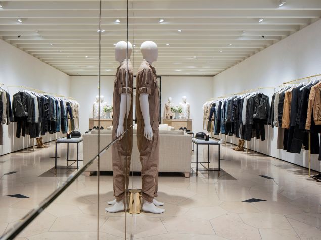 The men's section