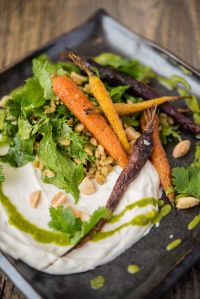 Honey Spiced Carrots & Puffed Farro Salad