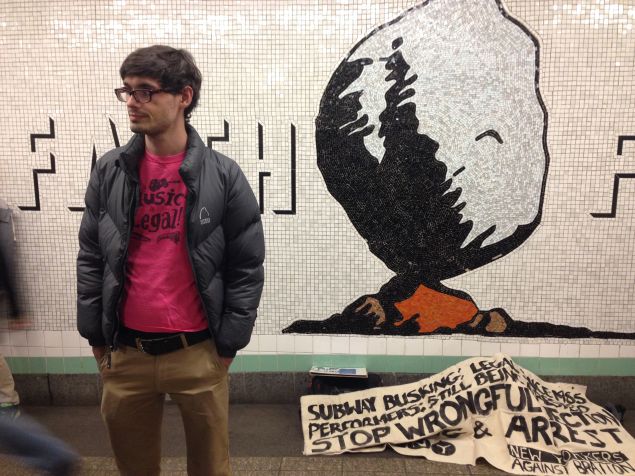 BuskNY co-founder Matthew Christian was arrested for playing the violin in the subway
