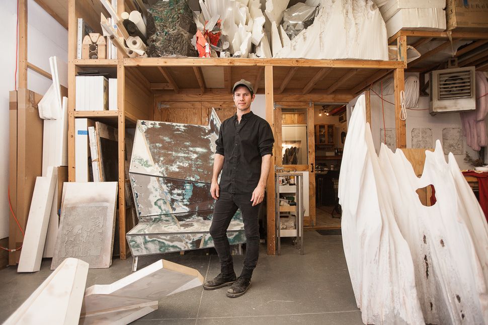John Bianchi in his studio in Bushwick.