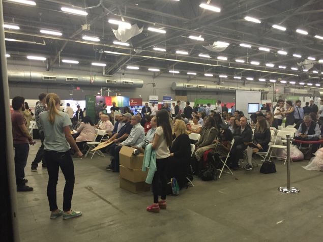 Hopeful entrepreneurs waited for their chance to pitch,