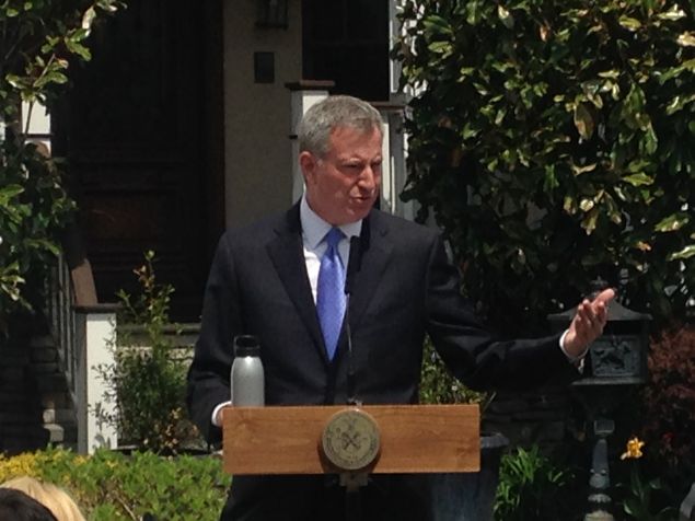 Mayor Bill de Blasio.