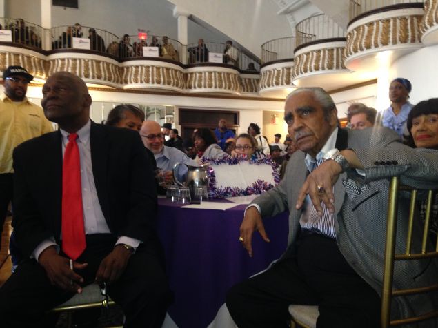 Assemblyman Keith Wright, left, with Congressman Charles Rangel.