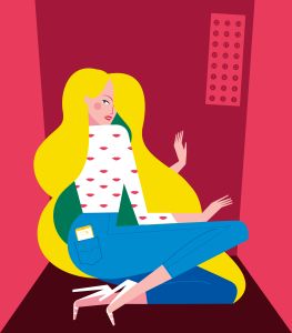 ‘Worse comes to worst I can step on the hand rail, shimmy out of the ceiling hatchet and climb up the cable to the next floor—real action hero stuff.’