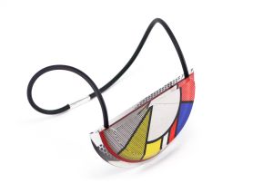 Op-Art Acrylic Necklace by Jennifer Merchant