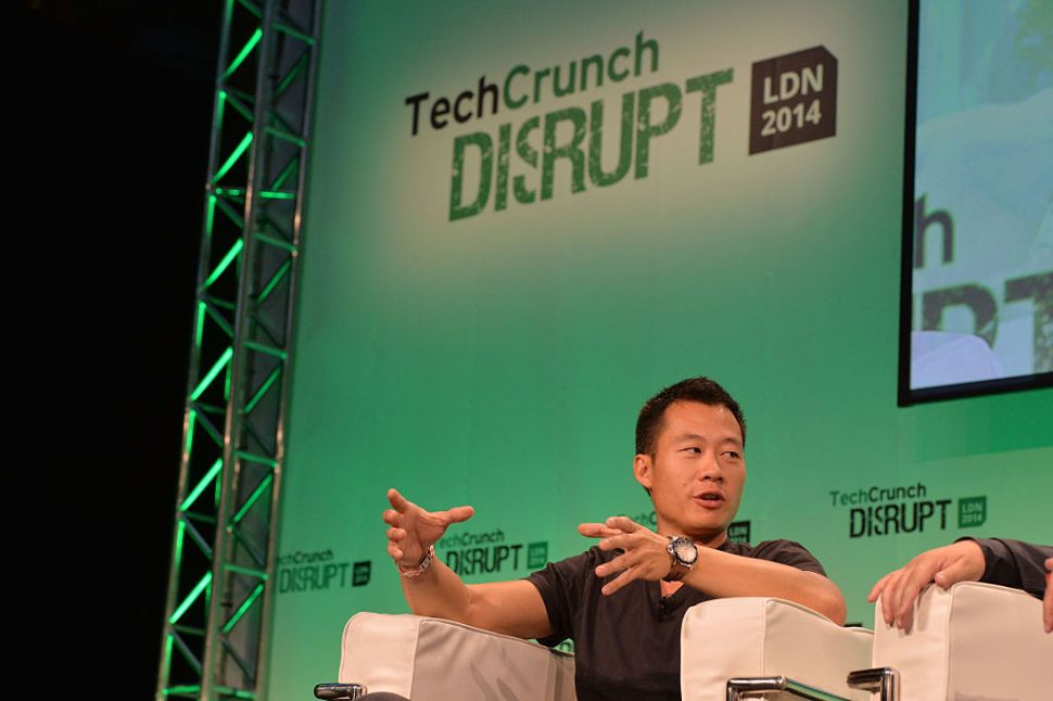 LONDON, ENGLAND - OCTOBER 20: Justin Kan, from Y Combinator, on stage during the 2014 TechCrunch Disrupt Europe/London at The Old Billingsgate on October 20, 2014 in London, England.