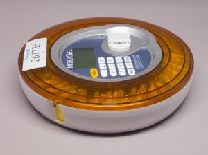 The MedicaSafe pill dispenser.