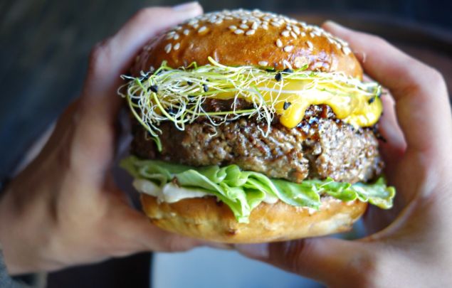 The wagyu burger at Alexander's Steakhouse