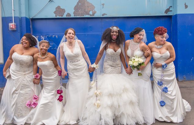 Six brides. One wedding.