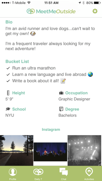 A typical MMO profile