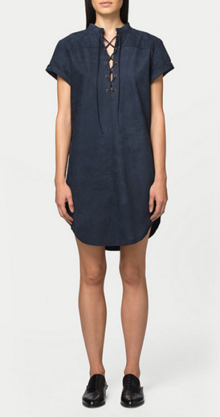 Suede Lace Up Dress, $829