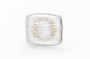 Wire and Gold "Galaxy" Brooch by S.J Paik