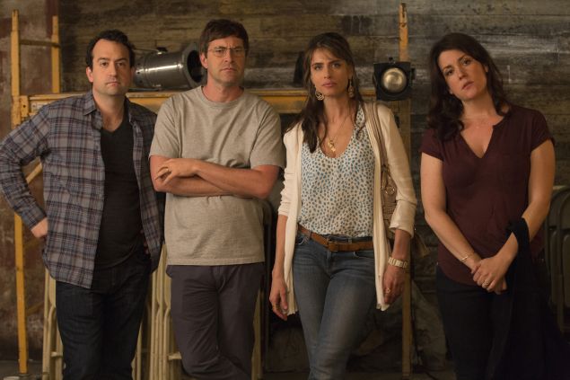 Steve Zissis, Mark Duplass, Amanda Peet and Melanie Lynskey.