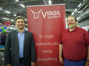 Dmitry Dain and Michael W. Wellman, co-founders of Virgil Security, at Tech Day 2016.