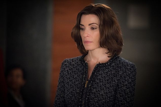 Julianna Margulies as Alicia Florrick. 