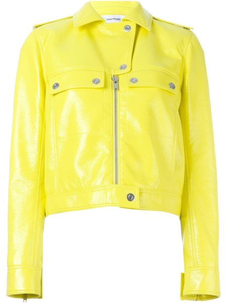 Courrèges Varnished Biker Jacket, $1,290, Farfetch.com