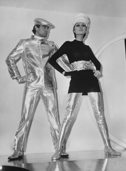 Futuristic outfits in the '60s. 