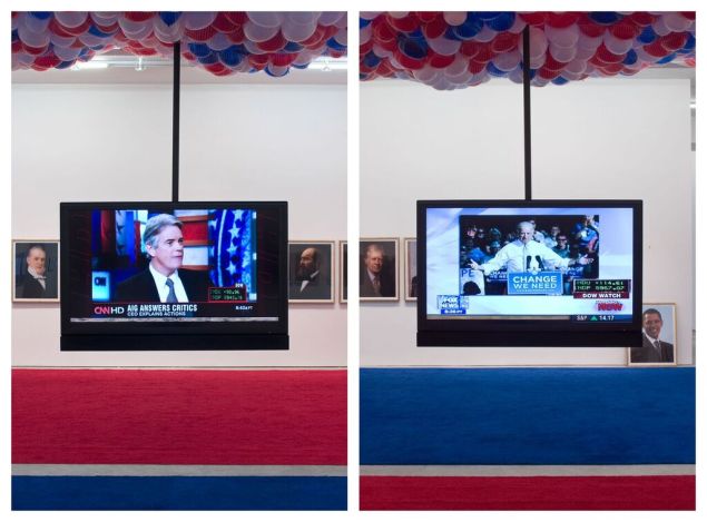 Jonathan Horowitz, November 4, 2008, Installation views, Gavin Brown’s enterprise, New York, 2008.