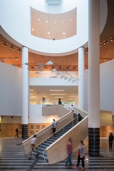 Alexander Calder’s Untitled (1963) on view in the Botta Atrium.