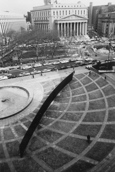 Richard Serra's Tilted Arc from 1981.