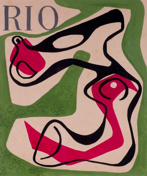 Roberto Burle Marx, cover design for the magazine Rio, 1953.