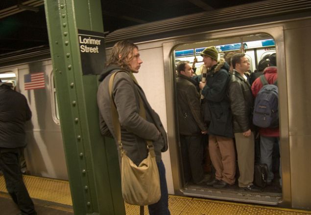 Subway crowding.