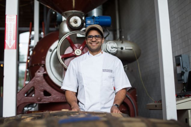 Roger Rodriguez, head chocolatier of Cacao Prieto, hails from the Dominican Republic, where all of the cocoa beans they use are from as well. 5/24/2016- Photo by Aaron Adler for The Commercial Observer