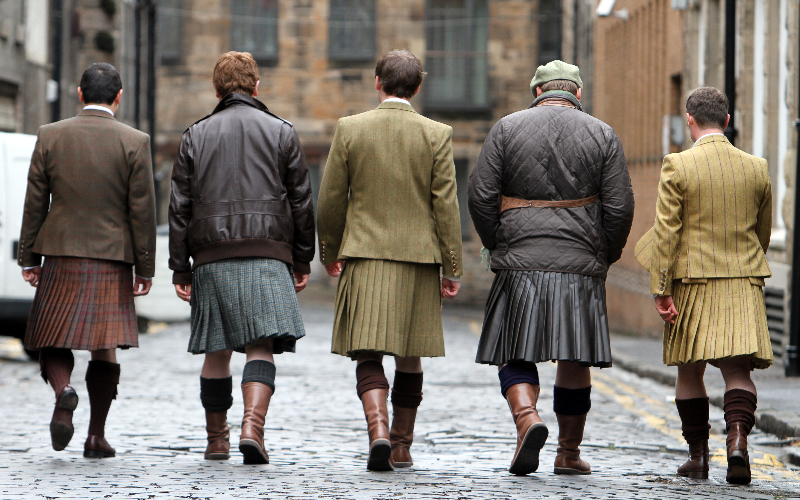 Kilt-clad lads