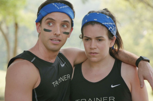 Paul W. Downs and Abbi Jacobson in Broad City.