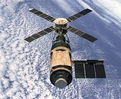 Skylab in orbit.